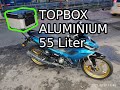 Pasang Aluminium TOPBOX 55 Liter dekat kapcai Benelli RFS150i