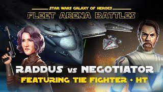 Raddus vs Negotiator Guide | SWGOH Fleet Arena