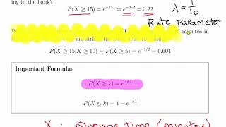 Exponential Distribution Worked Example 6