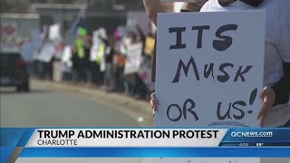 'It's Musk or us!' Protests break out outside Senator Thom Tillis' office in Charlotte