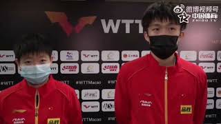 【莎头】 INTERVIEW PART 1 WINNING 1ST ROUND MIXED DOUBLE WTT MACAO 2022 (19.01.2022)