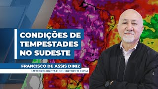 Alta umidade do ar e temperaturas elevadas trazem condições de tempestades para o sudeste