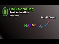 Pure CSS Smooth Scrolling Text Animation || Css3 Full Page Scroll Tutorial