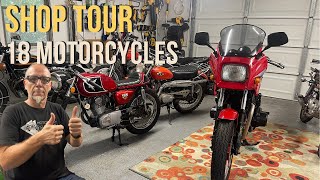 Channel Updates and Shop Tour 18 Motorcycles #vintagemotorcycles #gpz1100 #caferacer