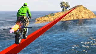 WORLDS LONGEST IMPOSSIBLE TIGHTROPE! (GTA 5 Funny Moments)
