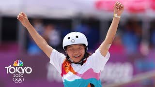 THIRTEEN-year-old Momiji Nishiya wins gold in street skateboarding | Tokyo Olympics | NBC Sports