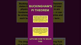 Buckingham's Pi Theorem#shortsvideo#education#shortsfeed#physics#technology