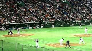 2012年10月17日ＣＳ巨人vs中日第1戦　谷繁選手61打席ぶりのヒット