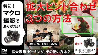 ピントを合わせたい部分を拡大表示する方法は？【OM SYSTEM PLAZA オンライン】