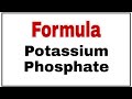 How to write chemical formula of potassium Phosphate|chemical formula