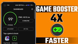 Game Booster 4X Faster | How To Use Game Booster 4X faster | Best game Booster For Free Fire Game