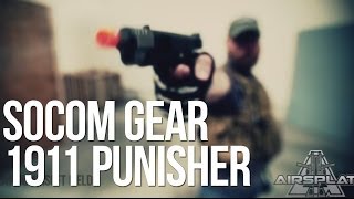 Socom Gear 1911 Punisher Airsoft Gas Blowback Pistol - AirSplat On Demand