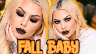 fall baby FALL makeup look. EASY Grunge makeup tutorial. CANDLES. SEASONS. FALL!! | Bailey Sarian
