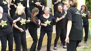 Rock Choir sing Don't Stop Me Now in Brintons Park, Kidderminster on 01/09/24