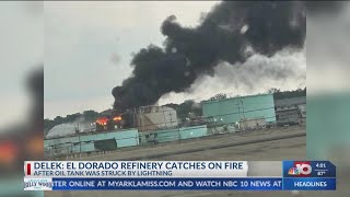 NBC 10 News at 4: Lightning strikes oil tank at Delek: El Dorado Refinery