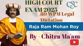 Rajasthan High Court Stenographer Vacancy 2025 | Legal Dictation on Raja Ram Mohan Roy |