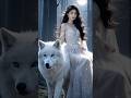 Beautiful Girls With Wolf #foryou #shorts #beautiful #wolf #fashion #animalskingdom #fantasy #ai