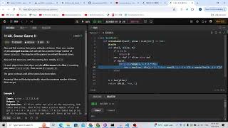 Leetcode 1140. Stone Game II (game theory)