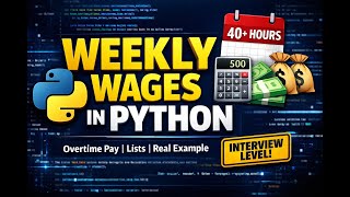 Weekly Wages Calculation in Python | Overtime Pay Using Lists | Real-World Example|practice with me