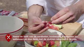 Stoves - spareribs met rabarber en bosvruchtencompote