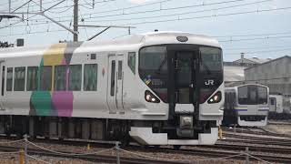 E257系モトM111編成出区－回送　長野総合車両センター