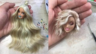 Barbie Hair 👸 Barbie Hairstyles Tutorial 💇 Doll Makeover Transformation