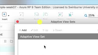 Axure RP 9, week 7.1, setting up adaptive views