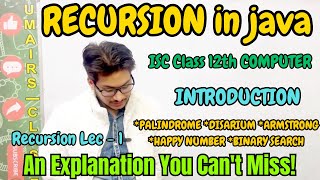 Recursion in java explanation ISC class 12 computer Introduction & ISC boards question solution
