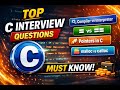 Top C Programming Interview Questions | Pointers, Call by Value, Malloc vs Calloc