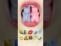 asmr emoji food 🌽🟦🟨💋🎲💎🐥🐻🧩🐚 이모지 먹방 sped up