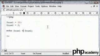 Arithmetic Operators in Computer Programming (example PHP) Tutorial [Hindi]