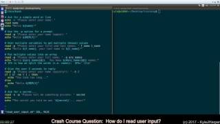 Read User Input (Interactive Shell Script)