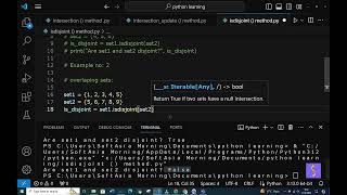 (SY) isdisjoint() set method in python