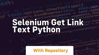 selenium get link text python