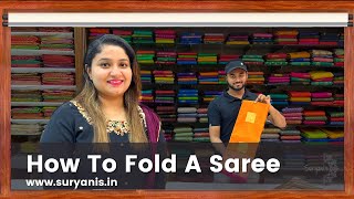 How To Fold A Saree | Saree Folding Hacks | Saree Folding | Suryani's Silks