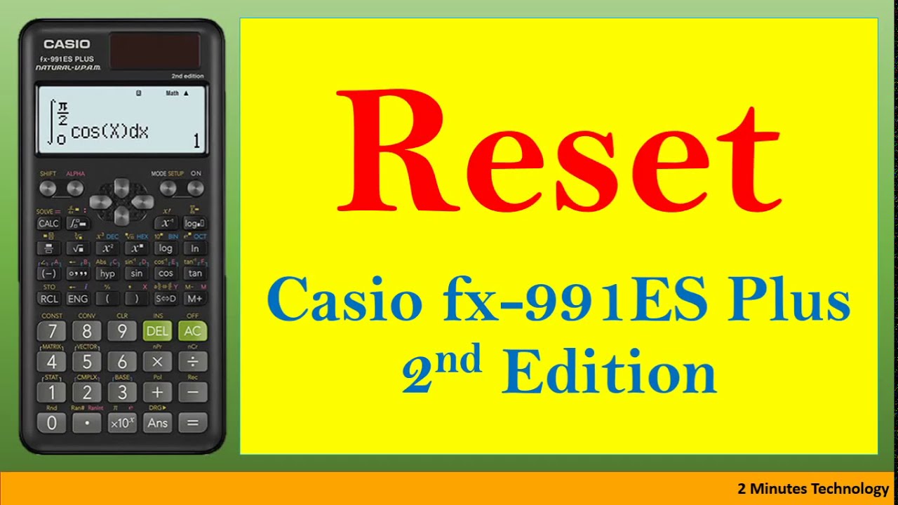 How To Reset Casio Fx-991ES Plus - Calculator Tricks [Examination ...