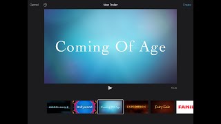 iMovie | Coming Of Age Trailer Template