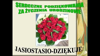 PODZIĘKOWANIA ZA ŻYCZENIA URODZINOWE