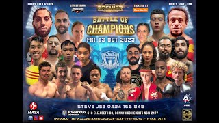 JEZ PREMIER PROMOTIONS FIGHT NIGHT 13 OCTOBER 2023: BATTLE OF CHAMPIONS MC JIMMY WHITE