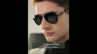 #ResistEyewear | UV Protected Black Aviator Sunglasses for Men and Women