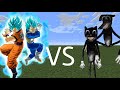 TEAM GOKU AND VEGETA VS TEAM CARTOON CAT AND CARTOON DOG IN MINECRAFT