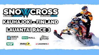 Suomeksi: Snowcross Super League Kauhajoki - Lauantai, 16.3.2024