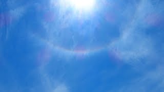 太陽の周りに虹、天気が下り坂のサイン？