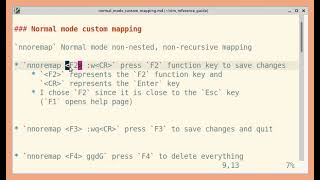 Customizing Vim: Normal mode mappings