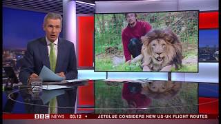 Man keeps lions illegally is killed by them (Czech Republic) - BBC News - 6th March 2019