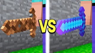 DIRT SWORD vs DIAMOND SWORD IN MINECRAFT!