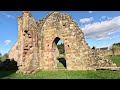 CROXDEN ABBEY 12th Century Abbey ruins in the sunny Staffordshire Countryside - 4k Video