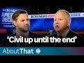 The exact moment a friendly VP debate became unfriendly | About That