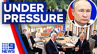 G7 nations meet in Germany as Russia’s attacks on Ukraine intensify | 9 News Australia