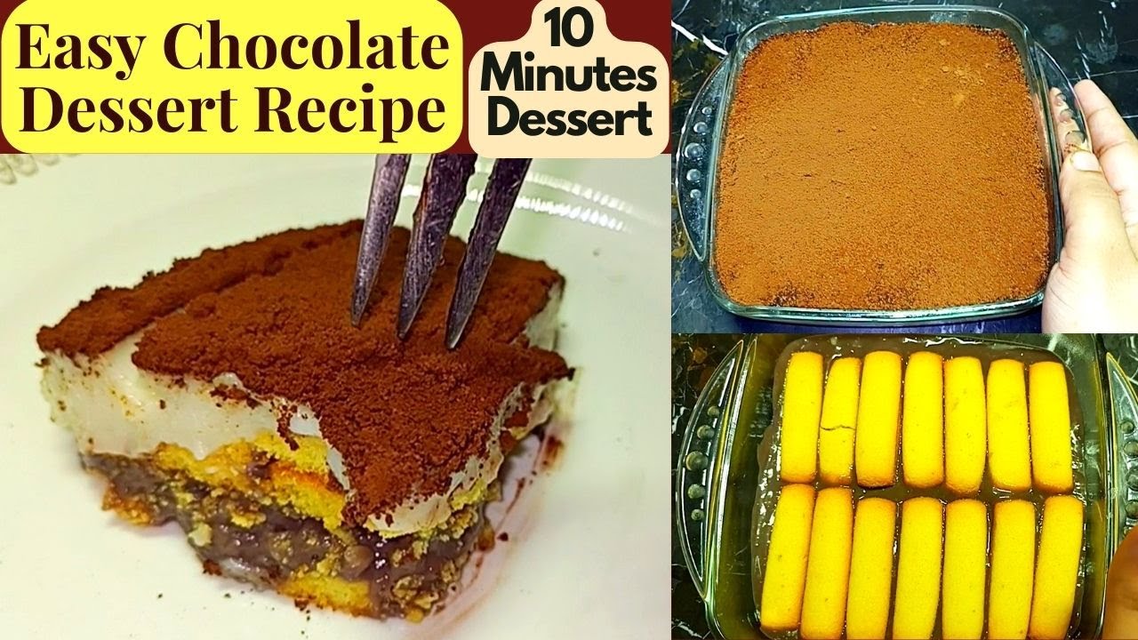 10 Minutes Easy Chocolate Dessert Recipe White And Dark Chocolate